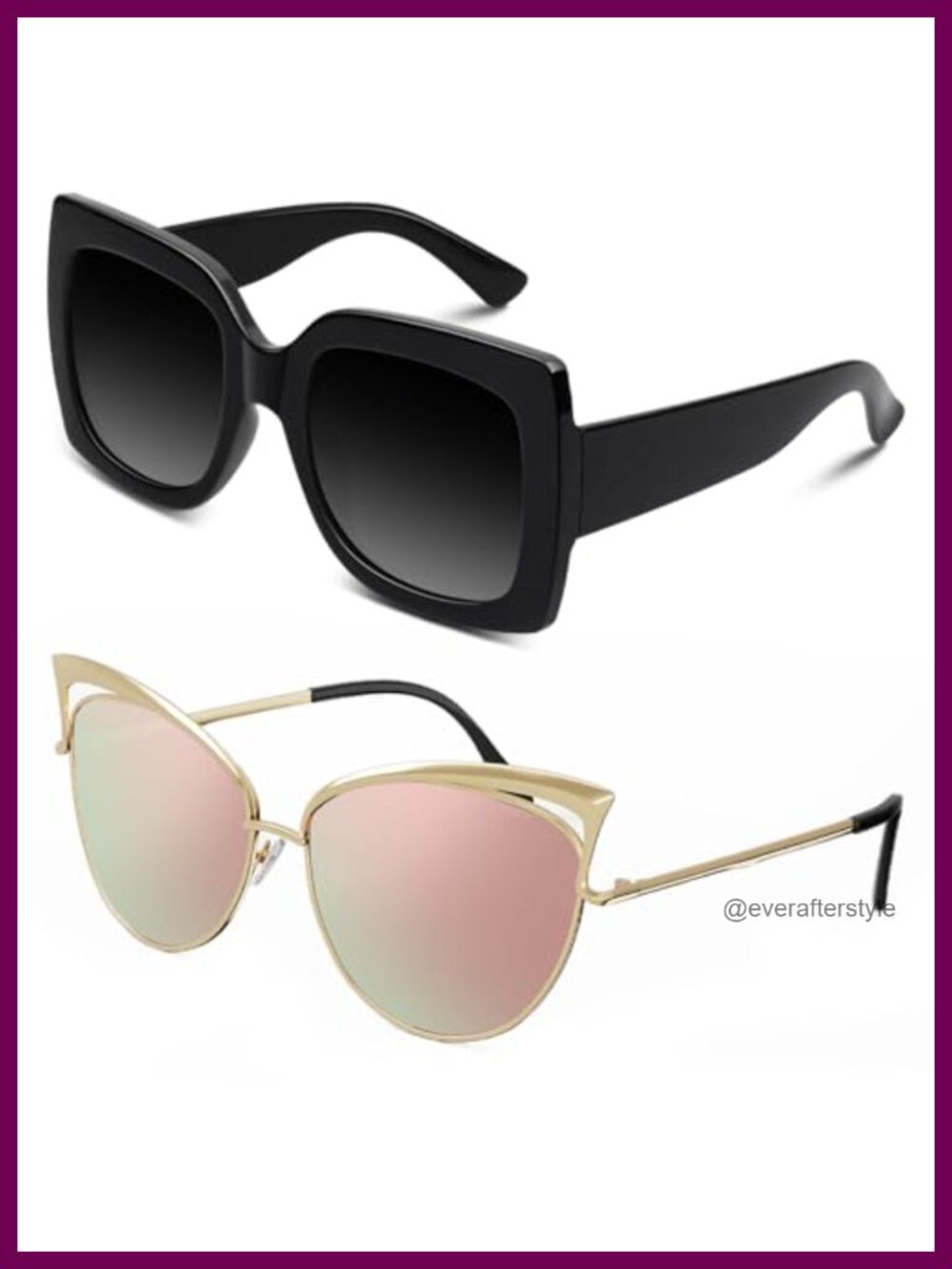 Oversized Polarized Sunglasses Full-Frame Square UV400 Metal Frame